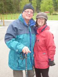 Club members Bill and Janet Kerr ready for the rain!